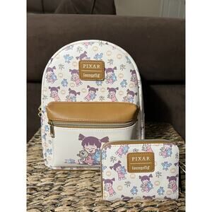 NWT  Boo Monsters Inc Loungefly Mini Backpack Wallet Set